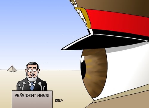 Cartoon: Ägypten (medium) by Erl tagged ägypten,arabischer,frühling,revolution,wahl,präsident,mursi,muslimbruder,macht,militär,militärrat,tantawi,big,brother,arabischer frühling,ägypten,revolution,präsident,mursi,muslimbruder,arabischer,frühling