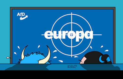 Cartoon: AfD TV (medium) by Erl tagged politik,partei,afd,rechtsextremismus,rechtspopulismus,parteitag,europawahl,eu,auflösung,abschaffung,neugründung,fernsehen,tatort,krimi,europa,stier,karikatur,erl,politik,partei,afd,rechtsextremismus,rechtspopulismus,parteitag,europawahl,eu,auflösung,abschaffung,neugründung,fernsehen,tatort,krimi,europa,stier,karikatur,erl