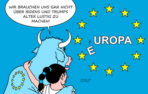 Cartoon: Alter (medium) by Erl tagged politik,usa,wahl,präsidentschaft,präsidentschaftswahl,vorwahlen,republikaner,ausstieg,nikki,haley,frau,jung,kandidaten,donald,trump,joe,biden,mann,alt,eu,europa,stier,uropa,karikatur,erl,politik,usa,wahl,präsidentschaft,präsidentschaftswahl,vorwahlen,republikaner,ausstieg,nikki,haley,frau,jung,kandidaten,donald,trump,joe,biden,mann,alt,eu,europa,stier,uropa,karikatur,erl