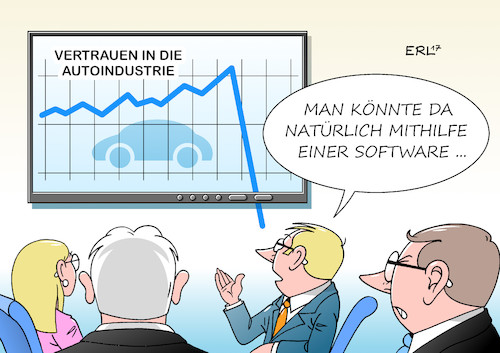 Cartoon: Alter Reflex (medium) by Erl tagged auto,autoindustrie,autobauer,autohersteller,automobilkonzerne,vw,audi,bmw,daimler,verdacht,kartell,absprachen,dieselaffäre,diesel,abgaswerte,abgastest,manipulation,software,luft,luftverschmutzung,fahrverbote,gesundheit,schaden,autofahrer,verbraucher,vertrauen,reaktion,reflex,karikatur,erl,auto,autoindustrie,autobauer,autohersteller,automobilkonzerne,vw,audi,bmw,daimler,verdacht,kartell,absprachen,dieselaffäre,diesel,abgaswerte,abgastest,manipulation,software,luft,luftverschmutzung,fahrverbote,gesundheit,schaden,autofahrer,verbraucher,vertrauen,reaktion,reflex,karikatur,erl