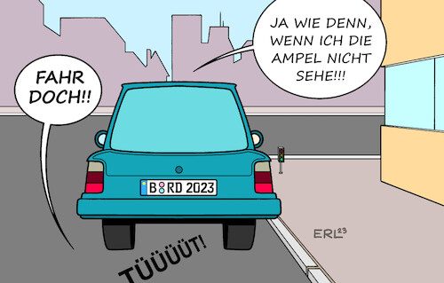 Cartoon: Ampel-Umfragewerte (medium) by Erl tagged politik,bundesregierung,ampel,spd,grüne,fdp,umfragetief,umfragen,schrumpfen,orientierung,regeln,verkehr,auto,straße,karikatur,erl,politik,bundesregierung,ampel,spd,grüne,fdp,umfragetief,umfragen,schrumpfen,orientierung,regeln,verkehr,auto,straße,karikatur,erl