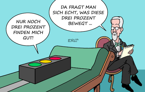 Cartoon: Ampel Beliebtheit II (medium) by Erl tagged politik,bundesregierung,ampel,spd,grüne,fdp,unbeliebt,rekord,psychoanalyse,karikatur,erl,politik,bundesregierung,ampel,spd,grüne,fdp,unbeliebt,rekord,psychoanalyse,karikatur,erl