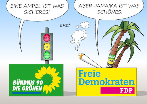 Cartoon: Ampel oder Jamaika (medium) by Erl tagged landtagswahl,wahl,schleswig,holstein,verlierer,albig,spd,sieger,günther,cdu,bündnis,90,die,grünen,fdp,regierung,koalition,möglichkeiten,ampel,rot,jamaika,schwarz,gelb,grün,joint,palmen,insel,karibik,karikatur,erl,landtagswahl,wahl,schleswig,holstein,verlierer,albig,spd,sieger,günther,cdu,bündnis,90,die,grünen,fdp,regierung,koalition,möglichkeiten,ampel,rot,jamaika,schwarz,gelb,grün,joint,palmen,insel,karibik,karikatur,erl