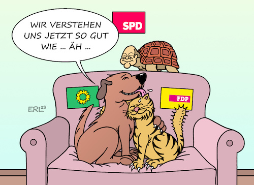 Cartoon: Ampel Streichelzoo (medium) by Erl tagged politik,bundesregierung,ampel,spd,grüne,fdp,streit,klima,klimaschutz,auto,autobahn,ausbau,koalitionsausschuss,treffen,lange,einigung,harmonie,wie,hund,und,katz,katze,schildkröte,karikatur,erl,politik,bundesregierung,ampel,spd,grüne,fdp,streit,klima,klimaschutz,auto,autobahn,ausbau,koalitionsausschuss,treffen,lange,einigung,harmonie,wie,hund,und,katz,katze,schildkröte,karikatur,erl