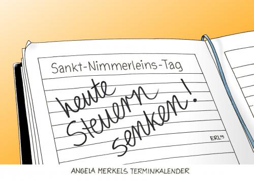 Cartoon: Angela Merkels Terminkalender (medium) by Erl tagged angela,merkel,cdu,csu,union,steuern,steuersenkung,termin,angela merkel,csu,cdu,union,steuern,steuersenkung,termin,steuer,senkung,wahl,wahlen,angela,merkel
