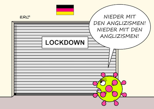 Cartoon: Anglizismus des Jahres (medium) by Erl tagged politik,corona,virus,pandemie,covid19,lockdown,wort,englisch,anglizimus,des,jahres,sprache,karikatur,erl,politik,corona,virus,pandemie,covid19,lockdown,wort,englisch,anglizimus,des,jahres,sprache,karikatur,erl