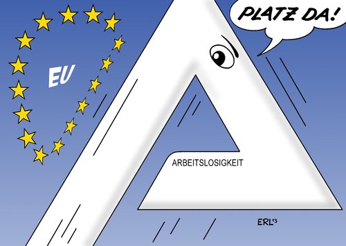 Cartoon: Arbeitslosigkeit EU (medium) by Erl tagged arbeitslosigkeit,eu,finanzkrise,schulden,südeuropa,jugend,jugendarbeitslosigkeit,rekord,rekordniveau,europa,euro,sparkurs,arbeitslosigkeit,eu,finanzkrise,schulden,südeuropa,jugend,jugendarbeitslosigkeit,rekord,rekordniveau,europa,euro,sparkurs