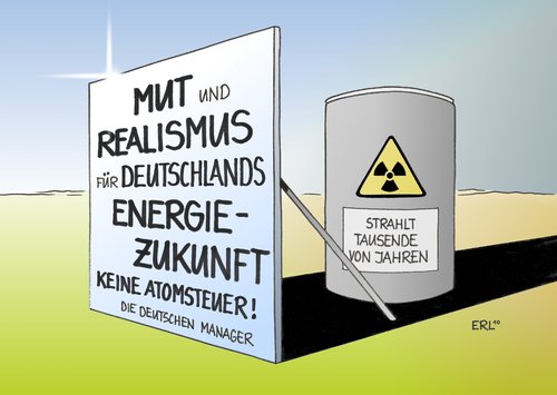 Cartoon: Atomsteuer (medium) by Erl tagged atomsteuer,brennelementesteuer,steuer,zeitungsanzeige,zeitung,anzeige,manager,deutschland,atomkraft,atomenergie,kernkraft,kernenergie,strahlun,radioaktivität,müll,strahlenmüll,tausend,jahr,jahrtausend,atomsteuer,brennelementesteuer,steuer,zeitungsanzeige,zeitung,atomkraft,atomenergie,kernkraft,strahlun,radioaktivität,müll,strahlenmüll,akw,energien,umwelt