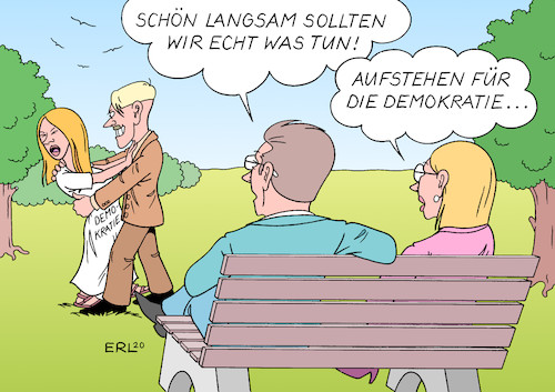 Cartoon: Aufstehen (medium) by Erl tagged politik,gesellschaft,rechtsextremismus,terrorismus,rechtsterrorismus,hass,hetze,worte,taten,gewalt,mord,anschlag,hanau,halle,kassel,walter,lübcke,rassismus,nationalismus,gefahr,bedrohung,demokratie,handeln,aufstehen,verteidigung,bequemlichkeit,karikatur,erl,politik,gesellschaft,rechtsextremismus,terrorismus,rechtsterrorismus,hass,hetze,worte,taten,gewalt,mord,anschlag,hanau,halle,kassel,walter,lübcke,rassismus,nationalismus,gefahr,bedrohung,demokratie,handeln,aufstehen,verteidigung,bequemlichkeit,karikatur,erl