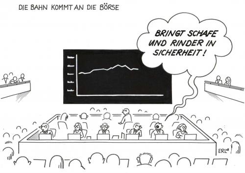 Cartoon: Bahn Börse (medium) by Erl tagged deutsche,bahn,börse,unglück,deutsche,bahn,börse,unglück,geld,aktien,aktionäre,fall,angst,deutsche bahn