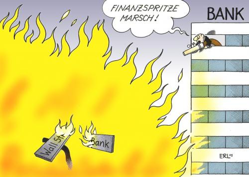 Cartoon: Banken (medium) by Erl tagged finanzkrise,bank,banken,bankrott,wallstreet,börse,usa,aktien,aktienindex,feuer,löschen,finanzspritze,krise,finanzkrise,finanzen,banken,bank,geld,bankensterben,aussterben,fusion,wirtschaftskrise,wirtschaft,kredite,kredit,wall street,friedhof,finanzmarkt,lehman brothers,finanzinstitut,institut,bank of america,deutsche bank,credit suisse,ubs,barclays,morgan stanley,citibank,goldman sachs,jpmorgan,merrill lynch,hilfe,sterben,untergang,katastrophe,notenbank,usa,wall,street,lehman,brothers,of,america,deutsche,credit,suisse,morgan,stanley,goldman,sachs,merrill,lynch,pleite,zentralbank,rezession,konkurs,bankrott