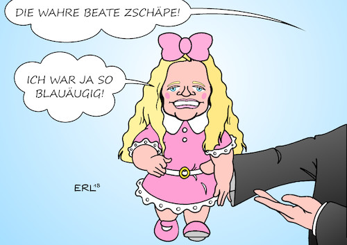 Cartoon: Beate Zschäpe (medium) by Erl tagged politik,nsu,nationalsozialistischer,untergrund,terrorismus,rechtsextremismus,mord,migranten,fremdenfeindlichkeit,rassismus,uwe,mundlos,böhnhardt,beate,zschäpe,prozess,plädoyer,verteidigung,mitläuferin,keine,mittäterin,blond,blauäugig,naiv,puppe,gericht,justiz,karikatur,erl,politik,nsu,nationalsozialistischer,untergrund,terrorismus,rechtsextremismus,mord,migranten,fremdenfeindlichkeit,rassismus,uwe,mundlos,böhnhardt,beate,zschäpe,prozess,plädoyer,verteidigung,mitläuferin,keine,mittäterin,blond,blauäugig,naiv,puppe,gericht,justiz,karikatur,erl