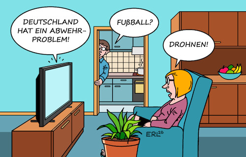 Cartoon: Bei beidem (medium) by Erl tagged politik,drohne,flughafen,leipzig,sprengstoff,abwehr,mangelhaft,deutschland,fußball,karikatur,erl,politik,drohne,flughafen,leipzig,sprengstoff,abwehr,mangelhaft,deutschland,fußball,karikatur,erl