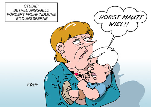 Cartoon: Betreuungsgeld Maut (medium) by Erl tagged studie,betreuungsgeld,csu,frühkindliche,bildung,bildungsferne,förderung,kita,migration,migranten,pkw,maut,ausländer,koalition,cdu,spd,groko,bayern,ministerpräsident,horst,seehofer,kind,bundeskanzlerin,angela,merkel,mutti,mutter,eltern,studie,betreuungsgeld,csu,frühkindliche,bildung,bildungsferne,förderung,kita,migration,migranten,pkw,maut,ausländer,koalition,cdu,spd,groko,bayern,ministerpräsident,horst,seehofer,kind,bundeskanzlerin,angela,merkel,mutti,mutter,eltern