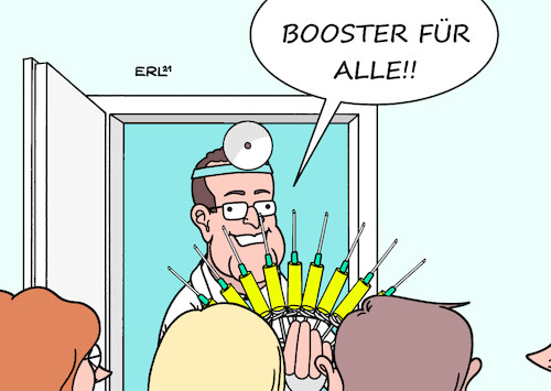 Cartoon: Booster (medium) by Erl tagged politik,corona,virus,pandemie,covid19,vierte,welle,impfung,auffrischung,booster,jens,spahn,arzt,gesundheitsminister,praxis,spritze,karikatur,erl,politik,corona,virus,pandemie,covid19,vierte,welle,impfung,auffrischung,booster,jens,spahn,arzt,gesundheitsminister,praxis,spritze,karikatur,erl