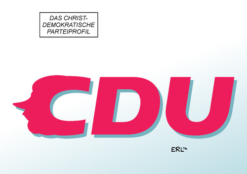 Cartoon: CDU-Profil (medium) by Erl tagged cdu,christlich,demokratische,partei,parteitag,vorsitzende,bundeskanzlerin,angela,merkel,dominanz,profil,kurs,linie,kanzlerinnenwahlverein,karikatur,erl,cdu,christlich,demokratische,partei,parteitag,vorsitzende,bundeskanzlerin,angela,merkel,dominanz,profil,kurs,linie,kanzlerinnenwahlverein