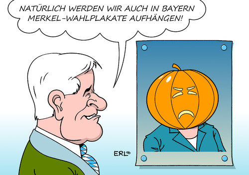 Cartoon: CDU CSU (medium) by Erl tagged cdu,csu,partei,schwesterpartei,parteitag,besuch,einladung,verzicht,streit,flüchtlingspolitik,obergrenze,kanzlerkandidatur,bundeskanzlerin,angela,merkel,unterstützung,ministerpräsident,bayern,horst,seehofer,wahlplakat,bundestagswahl,karikatur,erl,cdu,csu,partei,schwesterpartei,parteitag,besuch,einladung,verzicht,streit,flüchtlingspolitik,obergrenze,kanzlerkandidatur,bundeskanzlerin,angela,merkel,unterstützung,ministerpräsident,bayern,horst,seehofer,wahlplakat,bundestagswahl,karikatur,erl