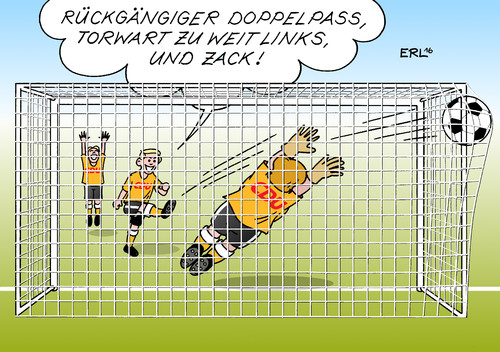 Cartoon: CDU Doppelpass (medium) by Erl tagged de,thomas,innenminister,merkel,angela,bundeskanzlerin,torhüterin,torwart,eigentor,tor,spd,koalition,kompromiss,rückgängig,staatsbürgerschaft,doppelte,doppelpass,beschluss,rechts,markenkern,konservativ,profil,parteitag,cdu,maiziere,fußball,karikatur,erl,cdu,parteitag,beschluss,doppelpass,doppelte,staatsbürgerschaft,rückgängig,kompromiss,koalition,spd,tor,eigentor,torwart,torhüterin,bundeskanzlerin,angela,merkel,innenminister,thomas,de,maiziere,fußball,karikatur,erl