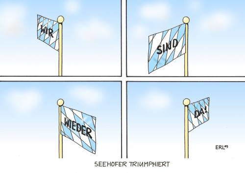 Cartoon: CSU Europawahl (medium) by Erl tagged csu,europa,wahl,fünf,prozent,hürde,gewinn,seehofer,retter,fähnchen,im,wind,csu,europa,europawahl,wahl,wähler,wahlen,wählerstimmen,stimmen,horst seehofer,fünf prozent,retter,fähnchen,wind,hürde,horst,seehofer,fünf,prozent