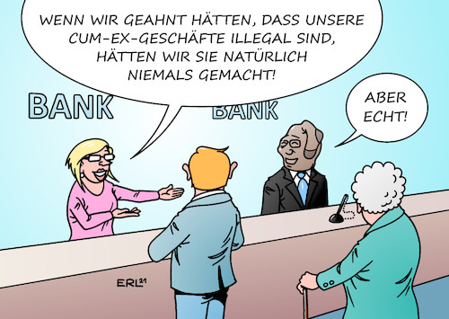 Cartoon: Cum-Ex-Geschäfte (medium) by Erl tagged politik,banken,bank,finanzen,kriminalität,cum,ex,geschäft,mehrwertsteuer,zahlung,einfach,erstattung,mehrfach,trick,kauf,verkauf,gesetzeslücke,urteil,bundesverfassungsgericht,karlsruhe,illegal,steuerhinterziehung,steuerraub,strumpfmaske,bankräuber,karikatur,erl,politik,banken,bank,finanzen,kriminalität,cum,ex,geschäft,mehrwertsteuer,zahlung,einfach,erstattung,mehrfach,trick,kauf,verkauf,gesetzeslücke,urteil,bundesverfassungsgericht,karlsruhe,illegal,steuerhinterziehung,steuerraub,strumpfmaske,bankräuber,karikatur,erl