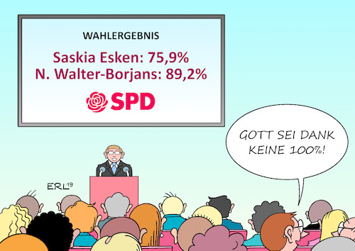 Cartoon: Das Schulz-Trauma (medium) by Erl tagged politik,partei,parteitag,spd,wahl,spitzenduo,vorsitzende,norbert,walter,borjans,saskia,esken,ergebnis,unter,100,prozent,martin,schulz,euphorie,kater,trauma,karikatur,erl,politik,partei,parteitag,spd,wahl,spitzenduo,vorsitzende,norbert,walter,borjans,saskia,esken,ergebnis,unter,100,prozent,martin,schulz,euphorie,kater,trauma,karikatur,erl
