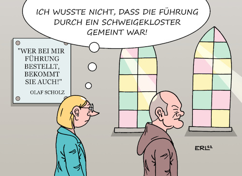 Cartoon: Das Schweigen des Kanzlers (medium) by Erl tagged politik,bindeskanzler,olaf,scholz,unsichtbar,schweigen,zurückhaltung,themen,corona,impfpflicht,ukraine,russland,china,zitat,führung,bestellung,schweigeorden,kloster,mönch,bürgerin,bürger,karikatur,erl,politik,bindeskanzler,olaf,scholz,unsichtbar,schweigen,zurückhaltung,themen,corona,impfpflicht,ukraine,russland,china,zitat,führung,bestellung,schweigeorden,kloster,mönch,bürgerin,bürger,karikatur,erl