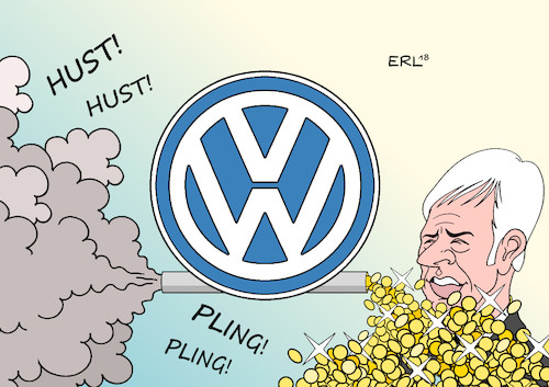 Cartoon: Das Wunder von Wolfsburg (medium) by Erl tagged politik,wirtschaft,auto,vw,volkswagen,autokonzern,autobauer,geld,gewinn,rekord,dieselskandal,dieselgate,diesel,betrug,software,abgase,manipulation,test,autoindustrie,dieselfahrverbot,fahrverbote,stickoxide,dieselfahrzeuge,nachrüsten,ablehnung,karikatur,erl,politik,wirtschaft,auto,vw,volkswagen,autokonzern,autobauer,geld,gewinn,rekord,dieselskandal,dieselgate,diesel,betrug,software,abgase,manipulation,test,autoindustrie,dieselfahrverbot,fahrverbote,stickoxide,dieselfahrzeuge,nachrüsten,ablehnung,karikatur,erl