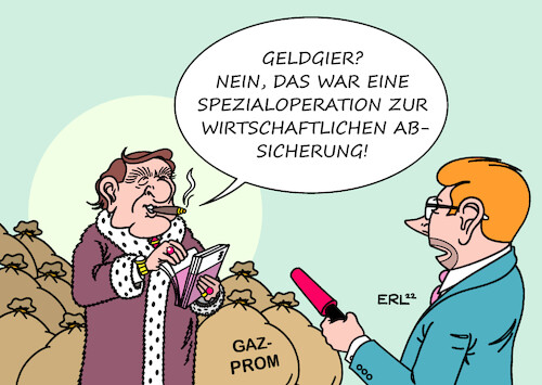 Cartoon: Definitionssache (medium) by Erl tagged politik,altkanzler,gerhard,schröder,spd,interview,verhältnis,russland,wladimir,putin,gazprom,geldgeber,bereicherung,geldgier,spezialoperation,wirtschaft,absicherung,krieg,ukraine,karikatur,erl,politik,altkanzler,gerhard,schröder,spd,interview,verhältnis,russland,wladimir,putin,gazprom,geldgeber,bereicherung,geldgier,spezialoperation,wirtschaft,absicherung,krieg,ukraine,karikatur,erl