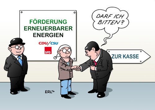 Cartoon: Der Auserwählte (medium) by Erl tagged eeg,reform,erneuerbare,energien,gesetz,energieminister,gabriel,rabatt,industrie,verbraucher,last,rechnung,preis,bezahlen,zur,kasse,bitten,eeg,reform,erneuerbare,energien,gesetz,energieminister,gabriel,rabatt,industrie,verbraucher,last,rechnung,preis,bezahlen,zur,kasse,bitten