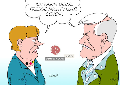 Cartoon: Deutschland spricht (medium) by Erl tagged politik,aktion,zeit,deutschland,spricht,dialog,streitgespräch,andersdenkende,meinung,austausch,große,koalition,groko,cdu,csu,spd,streit,bundeskanzlerin,angela,merkel,innenminister,horst,seehofer,störfeuer,streitsucht,flüchtlingspolitik,fall,maaßen,regierungskrise,gefahr,koalitionsbruch,verhältnis,zerrütung,karikatur,erl,politik,aktion,zeit,deutschland,spricht,dialog,streitgespräch,andersdenkende,meinung,austausch,große,koalition,groko,cdu,csu,spd,streit,bundeskanzlerin,angela,merkel,innenminister,horst,seehofer,störfeuer,streitsucht,flüchtlingspolitik,fall,maaßen,regierungskrise,gefahr,koalitionsbruch,verhältnis,zerrütung,karikatur,erl