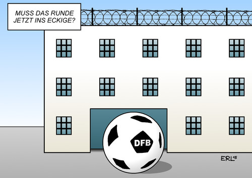 Cartoon: DFB (medium) by Erl tagged sport,fußball,deutscher,fußballbund,dfb,deutschland,steuerhinterziehung,korruption,weltmeisterschaft,wm,2006,sommermärchen,ball,gefängnis,rund,eckig,razzia,staatsanwalt,karikatur,erl,sport,fußball,deutscher,fußballbund,dfb,deutschland,steuerhinterziehung,korruption,weltmeisterschaft,wm,2006,sommermärchen,ball,gefängnis,rund,eckig,razzia,staatsanwalt,karikatur,erl