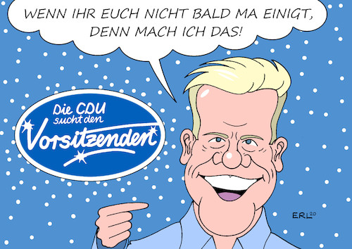 Die CDU sucht den Vorsitzenden von Erl | Politik Cartoon | TOONPOOL