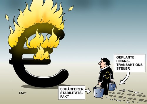 Cartoon: Die EU reagiert (medium) by Erl tagged euro,krise,schulden,stabilitätspakt,finanztransaktionssteuer,finanzen,haushalt,sparen,währung,stabilität,eu,kommission,präsident,barroso,feuer,feuerwehr,eimer,wasser,euro,krise,schulden,stabilitätspakt,finanzen,haushalt,sparen