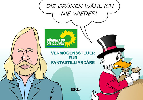 Cartoon: Die Grünen (medium) by Erl tagged erl,karikatur,hofreiter,toni,anton,spaltung,schere,reich,arm,enttäuschung,wähler,vermögen,geld,duck,dagobert,superreiche,vermögenssteuer,gerechtigkeit,soziale,parteitag,partei,grünen,die,90,bündnis,bündnis,90,die,grünen,partei,parteitag,soziale,gerchtigkeit,vermögenssteuer,superreiche,dagobert,duck,geld,vermögen,wähler,enttäuschung,arm,reich,schere,spaltung,anton,toni,hofreiter,karikatur,erl