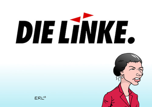 Cartoon: Die Linke (medium) by Erl tagged politik,die,linke,partei,richtungsstreit,flüchtlingspolitik,kipping,wagenknecht,karikatur,erl,politik,die,linke,partei,richtungsstreit,flüchtlingspolitik,kipping,wagenknecht,karikatur,erl