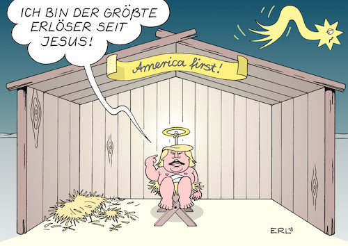 Cartoon: Donald allein zu Haus (medium) by Erl tagged politik,usa,präsident,donald,trump,beschluss,rückzug,syrien,rücktritt,verteidigungsminister,mattis,personaldecke,dünn,rücktritte,entlassungen,stall,bethlehem,erlöser,jesus,krippe,stern,karikatur,erl,politik,usa,präsident,donald,trump,beschluss,rückzug,syrien,rücktritt,verteidigungsminister,mattis,personaldecke,dünn,rücktritte,entlassungen,stall,bethlehem,erlöser,jesus,krippe,stern,karikatur,erl