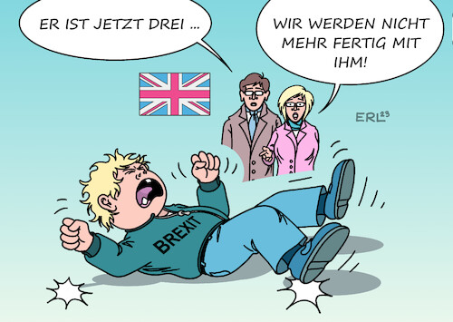 Cartoon: Drei Jahre Brexit (medium) by Erl tagged politik,brexit,austritt,großbritannien,eu,drei,jahre,desaster,hoffnungen,versprechungen,tories,enttäuschung,eltern,kind,trotzphase,gb,uk,karikatur,erl,politik,brexit,austritt,großbritannien,eu,drei,jahre,desaster,hoffnungen,versprechungen,tories,enttäuschung,eltern,kind,trotzphase,gb,uk,karikatur,erl