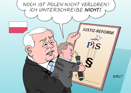 Cartoon: Duda Veto (medium) by Erl tagged polen,regierung,rechtskonservativ,nationalkonservativ,konservativ,pis,partei,vorsitz,jaroslaw,kaczynski,präsident,andrzej,duda,marionette,handpuppe,veto,unterschrift,justizreform,justiz,reform,kontrolle,beeinflussung,aufhebung,gewaltenteilung,schaden,demokratie,karikatur,erl,polen,regierung,rechtskonservativ,nationalkonservativ,konservativ,pis,partei,vorsitz,jaroslaw,kaczynski,präsident,andrzej,duda,marionette,handpuppe,veto,unterschrift,justizreform,justiz,reform,kontrolle,beeinflussung,aufhebung,gewaltenteilung,schaden,demokratie,karikatur,erl