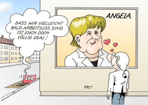 Cartoon: egal (medium) by Erl tagged spd,müntefering,arbeitslosigkeit,merkel,egal,cdu,angela,beliebt,spd,müntefering,arbeitslosigkeit,arbeitslos,arbeit,job,angela merkel,cdu,beliebt,angela,merkel