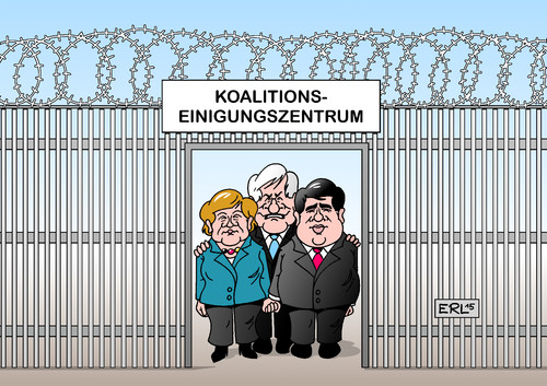 Cartoon: Endlich ein Name! (medium) by Erl tagged flüchtlinge,deutschland,streit,koalition,cdu,csu,spd,transitzone,einreisezentrum,koalitionsgipfel,treffen,einigung,merkel,seehofer,gabriel,zaun,stacheldraht,karikatur,erl,flüchtlinge,deutschland,streit,koalition,cdu,csu,spd,transitzone,einreisezentrum,koalitionsgipfel,treffen,einigung,merkel,seehofer,gabriel,zaun,stacheldraht,karikatur,erl