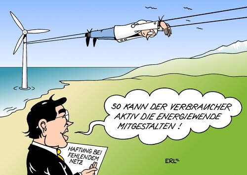 Cartoon: Energiewende (medium) by Erl tagged energiewende,rösler,haftung,netz,verbraucher,lücke,strom,versorgung,strompreis,kosten,windkraft,solarenergie,erneuerbar,energie,wasser,offshore,steuerzahler,energiewende,rösler,haftung,netz,verbraucher,lücke,strom,versorgung,strompreis,kosten,windkraft,solarenergie,erneuerbar,energie,wasser,offshore,steuerzahler