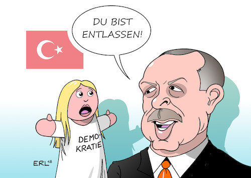 Cartoon: Entlassung (medium) by Erl tagged politik,türkei,wahl,sieg,wahlsieg,recep,tayyip,erdogan,präsident,bestätigung,präsidialsystem,entmachtung,parlament,schwächung,opposition,verhaftungen,entlassungen,abschaffung,demokratie,gewaltenteilung,grundrechte,meinungsfreiheit,pressfreiheit,alleinherrschaft,autokratie,karikatur,erl,politik,türkei,wahl,sieg,wahlsieg,recep,tayyip,erdogan,präsident,bestätigung,präsidialsystem,entmachtung,parlament,schwächung,opposition,verhaftungen,entlassungen,abschaffung,demokratie,gewaltenteilung,grundrechte,meinungsfreiheit,pressfreiheit,alleinherrschaft,autokratie,karikatur,erl