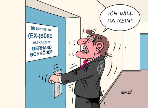 Cartoon: Er ändert sich nie (medium) by Erl tagged politik,altkanzler,gerhard,schröder,spd,gehalt,geld,öl,gas,konzerne,russland,nähe,freundschaft,diktator,wladimir,putin,krieg,angriff,überfall,ukraine,bundestag,entzug,büro,klage,karikatur,erl,politik,altkanzler,gerhard,schröder,spd,gehalt,geld,öl,gas,konzerne,russland,nähe,freundschaft,diktator,wladimir,putin,krieg,angriff,überfall,ukraine,bundestag,entzug,büro,klage,karikatur,erl