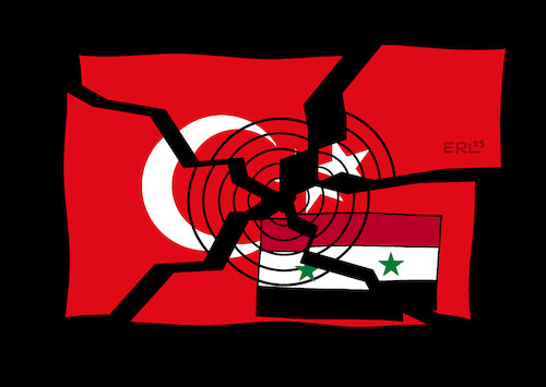 Cartoon: Erdbeben Türkei Syrien (medium) by Erl tagged politik,naturkatastrophe,erdbeben,türkei,syrien,tote,verletzte,tod,zerstörung,verwüstung,hilfe,karikatur,erl,politik,naturkatastrophe,erdbeben,türkei,syrien,tote,verletzte,tod,zerstörung,verwüstung,hilfe,karikatur,erl