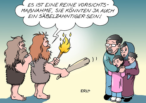 Cartoon: Erklärung (medium) by Erl tagged sachsen,fremdenfeindlichkeit,brandanschlag,flüchtlingsheim,mob,agression,hass,gewalt,flüchtlinge,erklärung,steinzeit,keule,feuer,angst,säbelzahntiger,karikatur,erl,sachsen,fremdenfeindlichkeit,brandanschlag,flüchtlingsheim,mob,agression,hass,gewalt,flüchtlinge,erklärung,steinzeit,keule,feuer,angst,säbelzahntiger,karikatur,erl