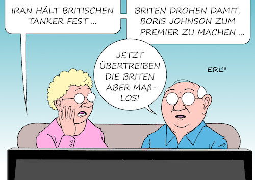 Cartoon: Eskalation (medium) by Erl tagged politik,konflikt,usa,iran,atomabkommen,ausstieg,präsident,donald,trump,sanktionen,erdöl,tanker,öltanker,stopp,großbritannien,gibraltar,vergeltung,straße,von,hormus,brexit,tories,wahl,parteivorsitz,boris,johnson,premierminister,rechtspopulist,drohung,eskalation,karikatur,erl,politik,konflikt,usa,iran,atomabkommen,ausstieg,präsident,donald,trump,sanktionen,erdöl,tanker,öltanker,stopp,großbritannien,gibraltar,vergeltung,straße,von,hormus,brexit,tories,wahl,parteivorsitz,boris,johnson,premierminister,rechtspopulist,drohung,eskalation,karikatur,erl