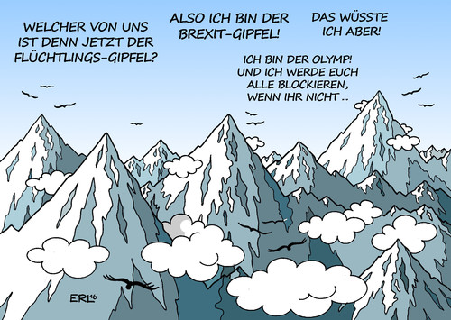 Cartoon: EU-Gipfel (medium) by Erl tagged eu,gipfel,flüchtlinge,grenzen,brexit,großbritannien,austritt,extrawurst,griechenland,drohung,blockade,berge,olymp,geier,karikatur,erl,eu,gipfel,flüchtlinge,grenzen,brexit,großbritannien,austritt,extrawurst,griechenland,drohung,blockade,berge,olymp,geier,karikatur,erl