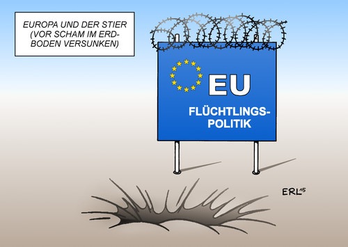 Eu Fluchtlinge Von Erl Politik Cartoon Toonpool