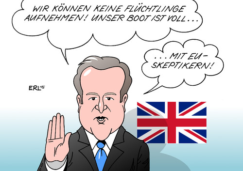 Cartoon: EU Flüchtlingsquote (medium) by Erl tagged eu,flüchtlingsquote,europa,flüchtlinge,verteilung,quote,widerstand,vereinigtes,königreich,großbritannien,skeptiker,europaskeptiker,druck,premier,premierminister,david,cameron,boot,voll,karikatur,erl,eu,flüchtlingsquote,europa,flüchtlinge,verteilung,quote,widerstand,vereinigtes,königreich,großbritannien,skeptiker,europaskeptiker,druck,premier,premierminister,david,cameron,boot,voll