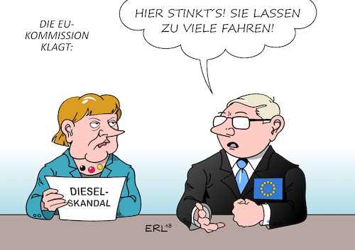 Cartoon: EU Klage Deutschland (medium) by Erl tagged politik,umwelt,umweltschutz,luft,luftverschmutzung,eu,kommission,klage,länder,stickoxid,feinstaub,werte,überschreitung,deutschland,auto,verkehr,abgase,diesel,dieselskandal,vw,volkswagen,manipulation,software,fahrverbot,nachrüstung,regierung,bundeskanzlerin,angela,merkel,phlegma,flatulenz,karikatur,erl,politik,umwelt,umweltschutz,luft,luftverschmutzung,eu,kommission,klage,länder,stickoxid,feinstaub,werte,überschreitung,deutschland,auto,verkehr,abgase,diesel,dieselskandal,vw,volkswagen,manipulation,software,fahrverbot,nachrüstung,regierung,bundeskanzlerin,angela,merkel,phlegma,flatulenz,karikatur,erl